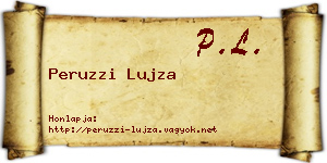 Peruzzi Lujza névjegykártya